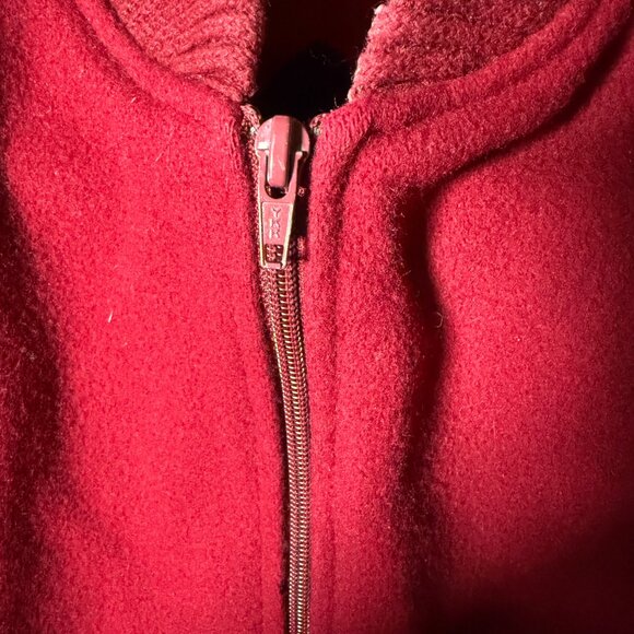 Vintage Authentic macKintosh Vest Wool Coat Navy with Red Leather Buttons Sz 14 - Picture 8 of 12